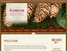 Tablet Screenshot of ambrosefuneralhomes.com